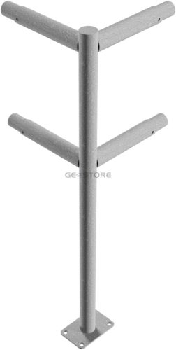 Sarokoszlop - Védőkorlát rendszer acélcső Ø 48 mm - talppal