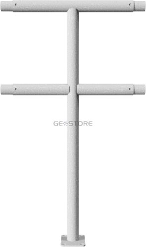 Középső oszlop - Védőkorlát rendszer acélcső Ø 48 mm - talppal