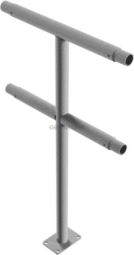 Középső oszlop - Védőkorlát rendszer acélcső Ø 48 mm - talppal