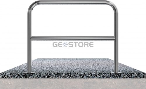 Rozsdamentes hajlított acél csőkorlát Ø 48 mm - talppal