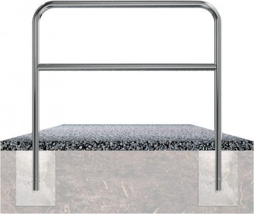 Stainless steel hoop Ø 48 mm with cross bar for casting in concrete