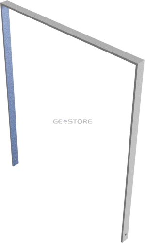 Lean-on hoop of flat bar steel 50 x 12 mm