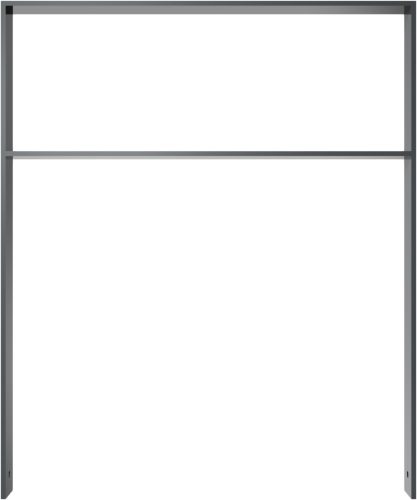 Lean-on hoop of flat bar steel 80 x 12 mm