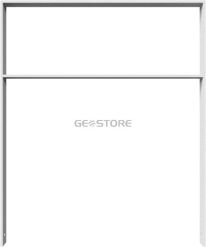 Lean-on hoop of flat bar steel 80 x 12 mm