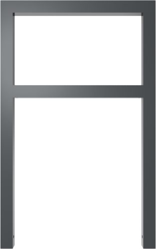 Lean-on hoop made of steel tube Square tube 60 x 60 mm