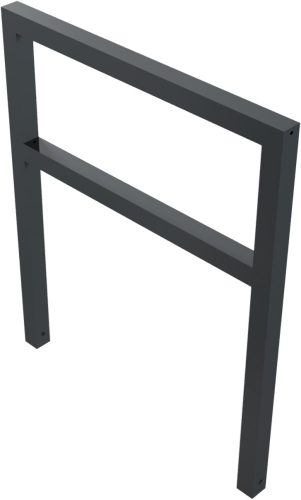 Lean-on hoop made of steel tube Square tube 60 x 60 mm