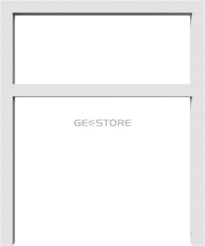 Lean-on hoop made of steel tube Square tube 60 x 60 mm