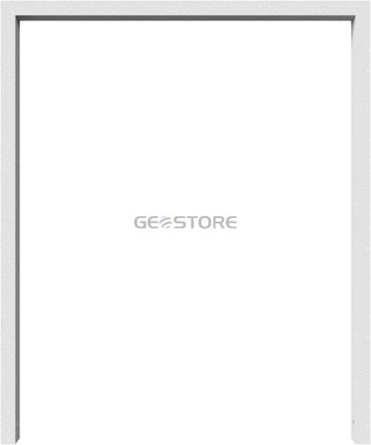 Lean-on hoop made of steel tube Square tube, 60 x 40 mm