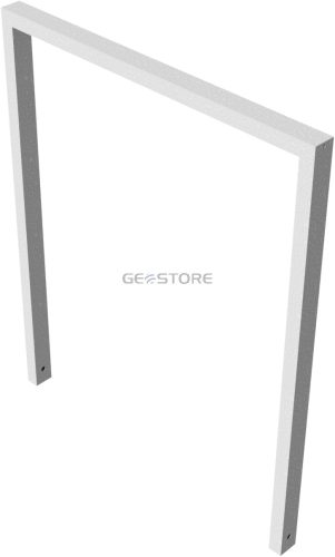 Lean-on hoop made of steel tube Square tube, 60 x 40 mm