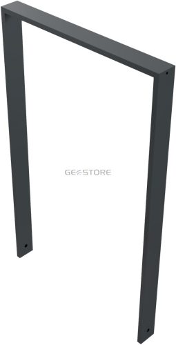 Lean-on hoop made of steel tube Square tube, 80 x 20 mm