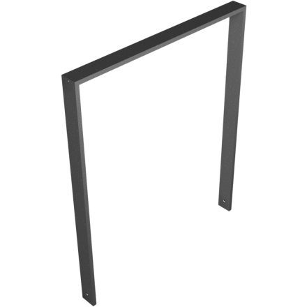 Lean-on hoop made of steel tube Square tube, 80 x 20 mm