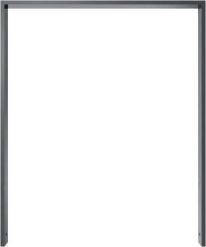 Lean-on hoop made of steel tube Square tube, 80 x 20 mm