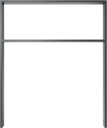 Lean-on hoop made of steel tube Square tube, 80 x 20 mm