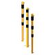 Barrier post steel tube Ø 60 x 2,5 mm yellow / black