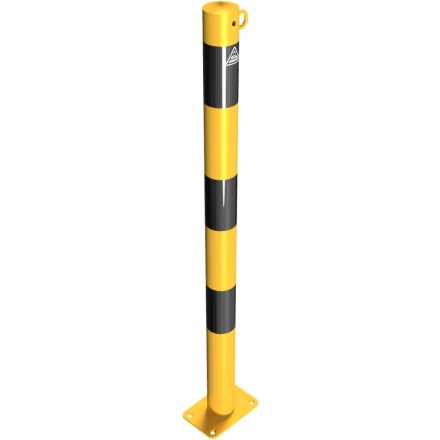 Korlátoszlop talppal Ø60 x 2,5 mm sárga / fekete