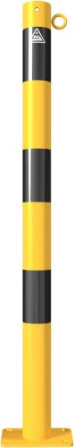 Korlátoszlop talppal Ø60 x 2,5 mm sárga / fekete