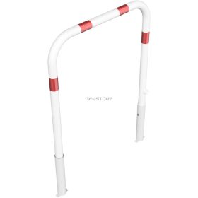   Access barriers removable and revolving with triangular locking mechanism without quarter-bent bar