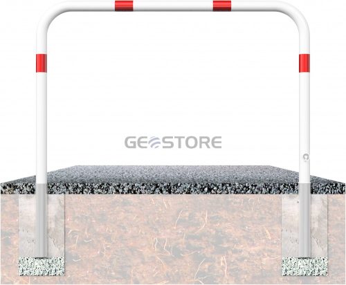 Access barriers removable and revolving with triangular locking mechanism without quarter-bent bar