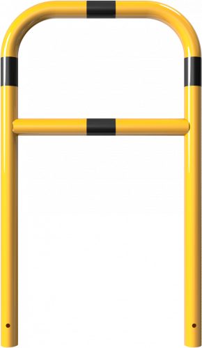 Hoop of steel tube yellow / black with cross bar - Ø 60 mm