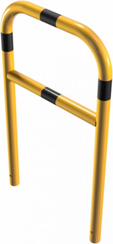 Hoop of steel tube yellow / black with cross bar - Ø 60 mm