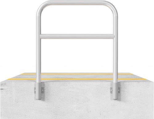 Hoop of steel tube Ø 60 x 2,5 mm with cross bar for casting in concrete