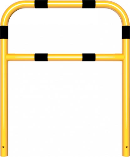 Hoop of steel tube yellow / black with cross bar - Ø 60 mm