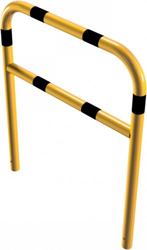 Hoop of steel tube yellow / black with cross bar - Ø 60 mm