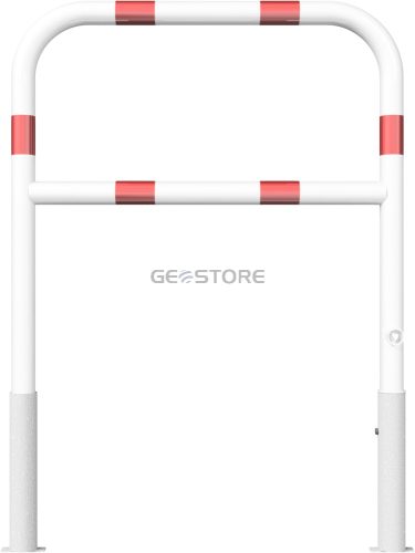 Access barriers removable and revolving with triangular locking mechanism with quarter-bend bar