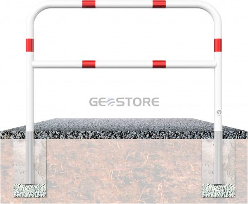 Access barriers removable and revolving with triangular locking mechanism with quarter-bend bar