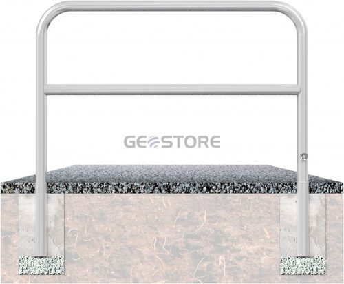 Access barriers removable and revolving with triangular locking mechanism with quarter-bend bar