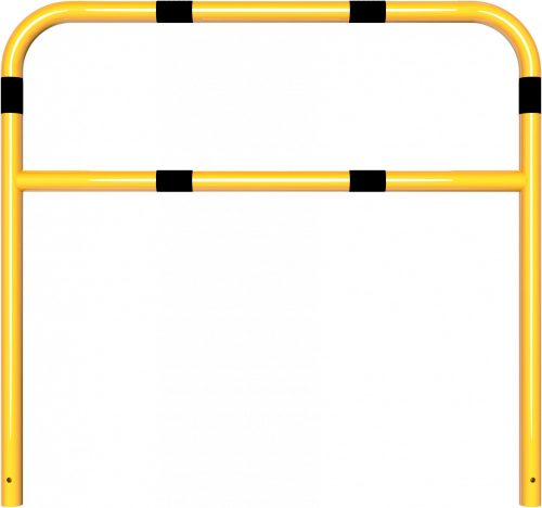 Hoop of steel tube yellow / black with cross bar - Ø 60 mm