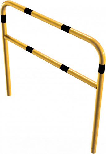 Hoop of steel tube yellow / black with cross bar - Ø 60 mm