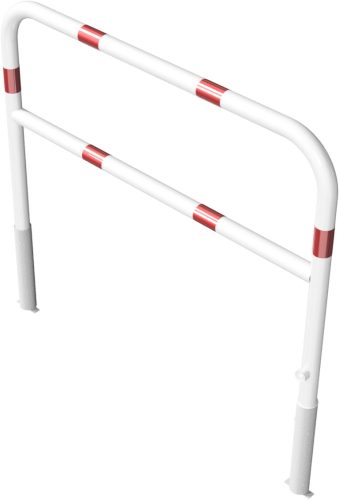 Access barriers removable and revolving with triangular locking mechanism with quarter-bend bar