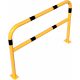 Hoop of steel tube yellow / black with cross bar