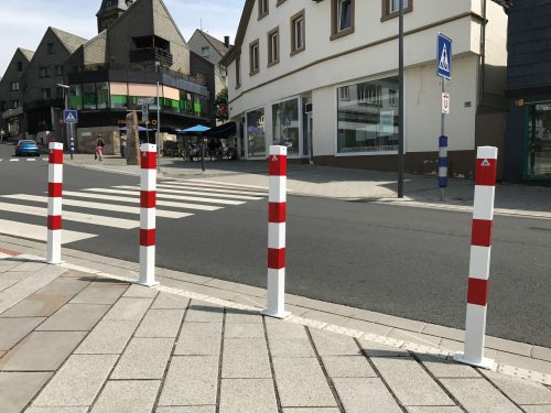 Barrier posts Steel tube 70 x 70 mm stationary, for casting in concrete