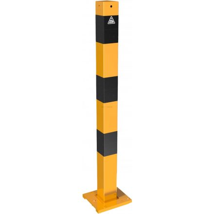 Korlátoszlop talpas 70x70 mm -  eltávolítható - sárga / fekete