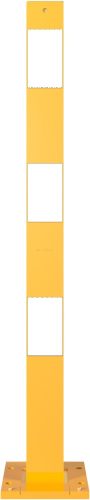 Barrier posts steel tube Ø 70 x 70 mm detachable, removable yellow / black
