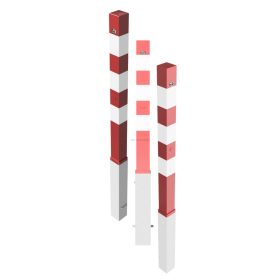   Korlátoszlop - kivehető - 70x70 mm - 8 mm-es háromszög zárral