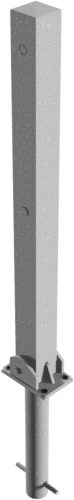 Barrier posts Steel tube 70 x 70 mm foldable, with triangular locking mechanism