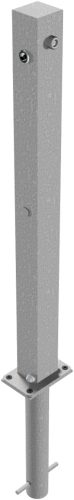 Barrier posts Steel tube 70 x 70 mm foldable, with 8 mm triangular lock