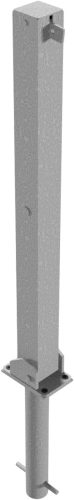 Korlátoszlop lehajtható 70 x 70 mm - lakattal zárható