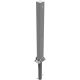 Barrier posts Steel tube 70 x 70 mm foldable, with Euro profile cylinder lock