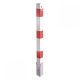 Barrier posts Steel tube 70 x 70 mm foldable, with Euro profile cylinder locking mechanism with lifting and tilting mechanism
