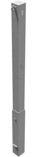 Barrier posts Steel tube 70 x 70 mm removable, with Euro profile cylinder lock