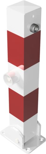 Korlátoszlop lehajtható 70x70 mm - 500 mm - háromszög zárral