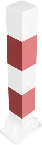 Barrier posts Steel tube 70 x 70 mm foldable, with Euro profile cylinder lock 500 mm above ground