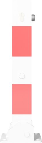 Barrier posts Steel tube 70 x 70 mm foldable, with Euro profile cylinder lock 500 mm above ground