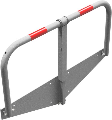 Lehajtható parkolásgátló korlát támasszal