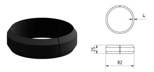 Szorítógyűrű Ø76 mm-es öntöttvas tartóhüvelyhez