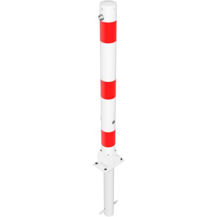 Korlátoszlop lehajtható Ø76 x 2,6 mm - háromszög zárral